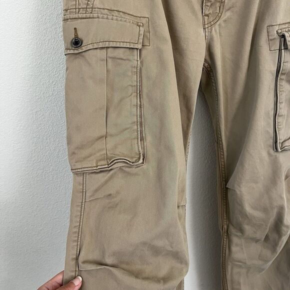 Levis Cargo Loose Fit Pants Mens 34x32 Actual 36x30 Khakis Utility Y2K White Tab - Picture 4 of 16